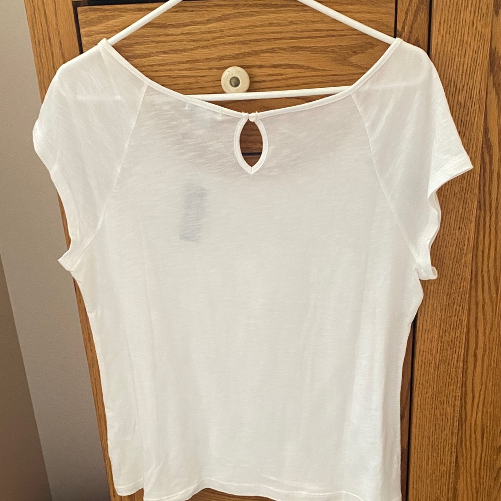Old Navy Women's White Floral Lace Blouse - Picture 2 of 4